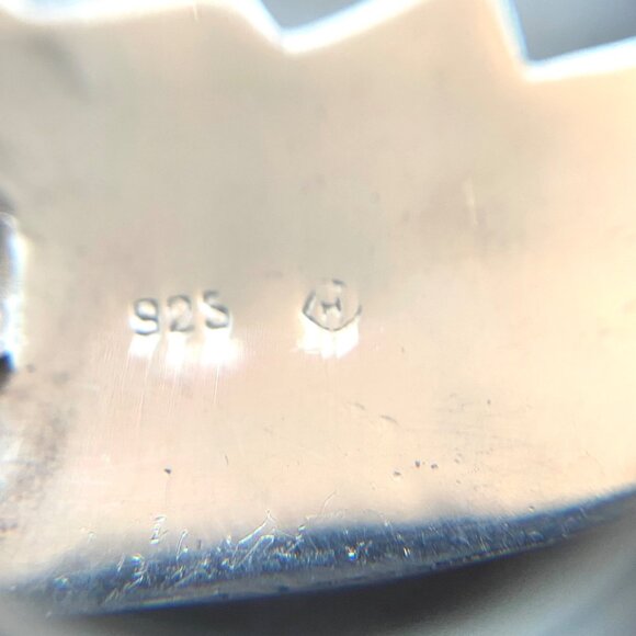 VTG Mexico Sterling Silver 925 Modernist Sculptural Scallop Clip On Earrings - Picture 8 of 12